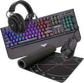Zestawy myszka + klawiatura - Klawiatura PREYON Zestaw Mistrzowski PREYON Klawiatura Long Claw Brown Gateron Brown PLCB104B + Mysz Falcon Gaming PFG27B + Słuchawki Storm Fly II Czarne PSF253B + Podkładka Falcon Speed XL PFS90 - miniaturka - grafika 1