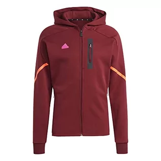 Bluzy męskie - adidas Męska bluza z kapturem Track Top M D4Gmdy Fzhd, Shadow Red, IC8048, MT - grafika 1