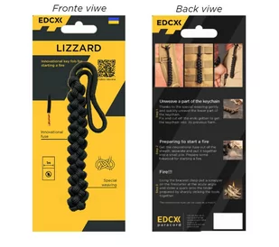 EDCX - Brelok surwiwalowy "Lizzard" z podpałką - Coyote Brown - 2287 - Survival - akcesoria - miniaturka - grafika 3