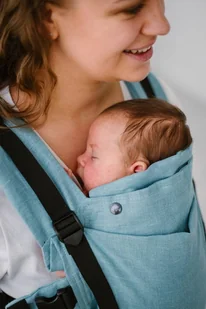 Kavka Nosidło Kavka MultiAge: Aquamarine Linen 2024 Regulowane - Nosidełka dla dzieci - miniaturka - grafika 1