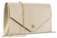 Torebki damskie - Wieczorowa torebka damska ROVICKY klasyczna kopertówka na łańcuszku skóra ekologiczna mała elegancka wizytowa do ręki lub na ramię złota - miniaturka - grafika 1