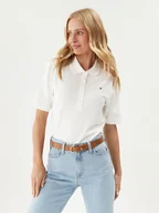 Koszulki i topy damskie - Tommy Hilfiger Polo 1985 WW0WW37820 Écru Regular Fit - miniaturka - grafika 1