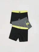 Majtki dla dzieci - Reserved - Bawełniane bokserki 3 pack - czarny - miniaturka - grafika 1