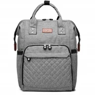 Torebki damskie - Szara Torba i Plecak do Wózka Dziecięcego dla Mamy Wodoodporna Kono KN72 - miniaturka - grafika 1