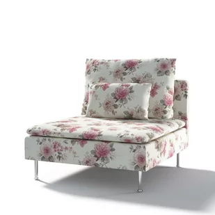 Dekoria pl pl Pokrowiec na moduł Söderhamn 1-osobowy różowo-beżowe róże na kremowym tle 93 x 99 x 83 cm Londres 1007-141-07 - Pokrowce na meble - miniaturka - grafika 1