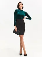 Spódnice - Spódnica damska czarna - SSD1904CA spódnica regularna - TOP SECRET - Odzieżowy sklep internetowy TOP SECRET - miniaturka - grafika 1