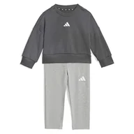 Odzież sportowa dziecięca - adidas uniseks-baby SEASONALS SWEAT SET, grey six/white, 2-3 Years - miniaturka - grafika 1