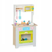 Zabawki AGD - Kolorowa DREWNIANA Kuchnia Dla Dzieci AKCESORIA - miniaturka - grafika 1