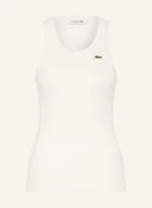 Koszulki i topy damskie - Lacoste Top weiss - miniaturka - grafika 1