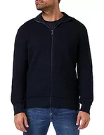 Swetry męskie - Armani Exchange Męski sweter z długim rękawem, podwójny zamek, bawełniany kardigan, grantowy, L - miniaturka - grafika 1