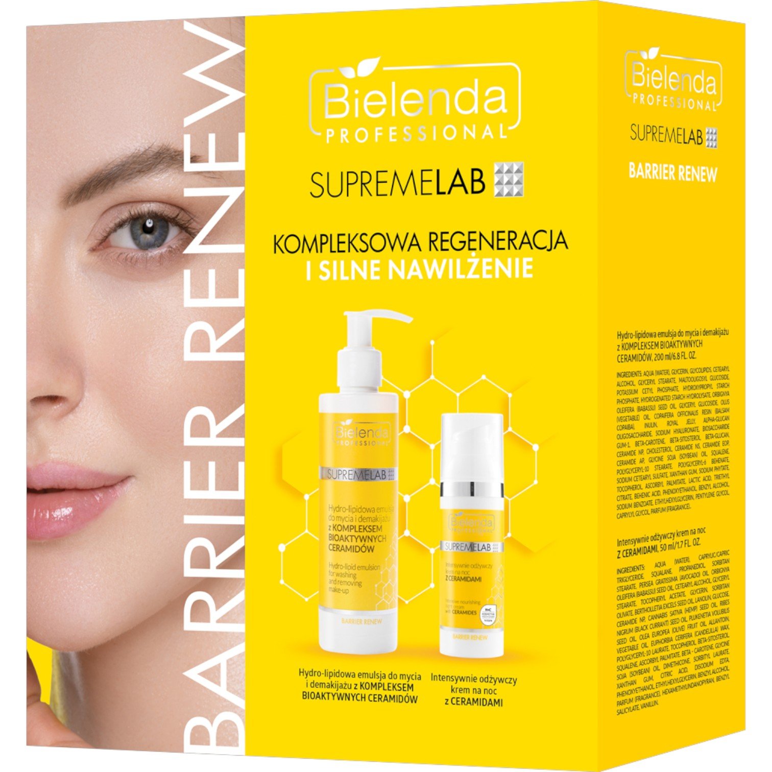 Bielenda zestaw Professional Supremelab Barrier Renew: Krem na noc 50ml + Tonik 200ml