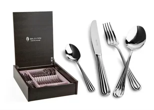 Belo Inox Sztućce Duo 6/24 w kasecie drewnianej 141788 - Zestawy sztućców - miniaturka - grafika 1