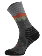 Skarpetki męskie - Zaawansowane skarpety trekkingowe Falcon Trail 55% MERINO, całoroczne, chroniące przed otarciami - Szary 47-50 - miniaturka - grafika 1