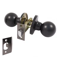 Meble modułowe i akcesoria - Gałka 611-z zamkiem pokoj. czarna pokojowa - miniaturka - grafika 1