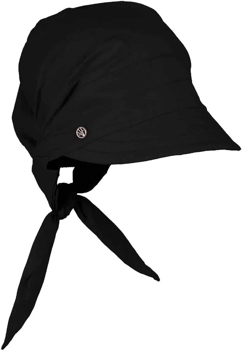 BANDANA Z DASZKIEM DAMSKI CZARNY BAWEŁNIANA UNIWERSALNY WIOSNA LATO