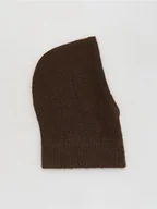 Czapki damskie - Reserved - Dzianinowa kominiarka - ciemnobrązowy - miniaturka - grafika 1