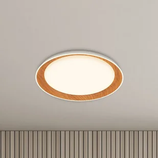 Briloner Lampa sufitowa LED Ijus, jasne drewno, salon / jadalnia, tworzywo sztuczne, nowoczesny - Lampy sufitowe - miniaturka - grafika 1