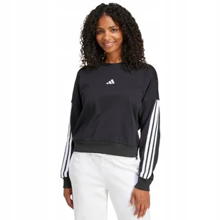 Bluza damska adidas Essentials 3-Stripes French Terry czarna JE0016 M - Bluzy damskie - miniaturka - grafika 1