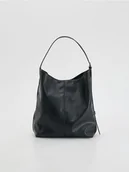 Torebki damskie - Reserved - Duża torebka hobo - czarny - miniaturka - grafika 1