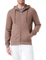 Bluzy męskie - s.Oliver Męska bluza z kapturem, brązowy, M - miniaturka - grafika 1