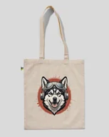 Torby i wózki na zakupy - Torba bawełniana na zakupy PIES HUSKY - miniaturka - grafika 1