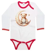 Body dla niemowląt - Body dziecięce Boho Pluszowy Misio Siedzący Na Księzycu Dzień Misia 86/92 - miniaturka - grafika 1