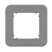 Klawisze i ramki - Karlik Ramka pojedyncza zaokrąglona MINI - szary mat - miniaturka - grafika 1