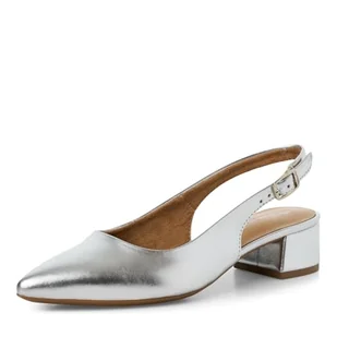 Tamaris Damskie czółenka 1-29505-44, srebrny metal, 39 EU, Srebrny metal, 39 eu - Czółenka - miniaturka - grafika 1