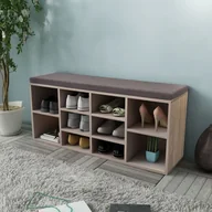 Szafki na buty - vidaXL vidaXL Szafka na buty z siedziskiem, 10 przegród, kolor dębu - miniaturka - grafika 1