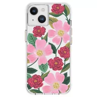 Etui i futerały do telefonów - Rifle Paper Clear - Etui iPhone 14 zdobione złotem (Rose Garden) - miniaturka - grafika 1