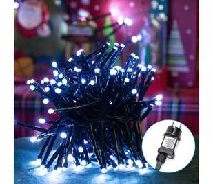Aigostar - LED Zewnętrzny łańcuch świąteczny 400xLED/8 funkcji 13m IP44 zimna biel - Lampy ogrodowe - miniaturka - grafika 1