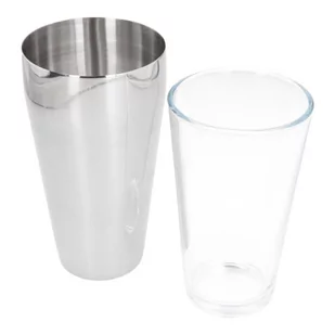 Shaker Bostoński szkło i stal 830 ml+500 ml srebrny - Shakery barmańskie - miniaturka - grafika 1