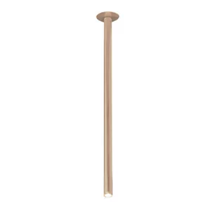 Metalowa lampa nasufitowa ALHA 9423 Dohar tuba podłużna platynowa - Lampy sufitowe - miniaturka - grafika 1
