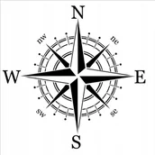 Scrapbooking - Szablon DIY SCRAPBOOKING DECOUPAGE Wielorazowy //A4// Kompas - miniaturka - grafika 1