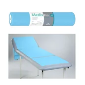Kosmetyczne akcesoria jednorazowe - Podkład higieniczny na rolce 60cm x 50cm niebieski podfoliowany 54g MedixPro 80szt - miniaturka - grafika 1