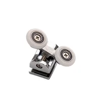 Akcesoria do armatury i ceramiki - Leziter Podwójna metalowa rolka do kabiny prysznicowej (G-30DM) - miniaturka - grafika 1