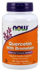 Now Foods NOW Quercetin With Bromelain 120vegcaps - Witaminy i minerały dla sportowców - miniaturka - grafika 3