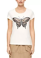 Koszulki i topy damskie - s.Oliver BLACK LABEL T-shirt damski, White Aop, 40 - miniaturka - grafika 1