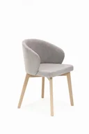 Krzesła - Flavio 5 krzesło tapicerowane szare nogi dąb sonoma - miniaturka - grafika 1