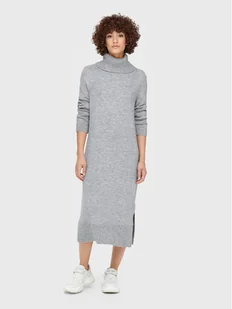 ONLY Sukienka dzianinowa Brandie 15214595 Szary Relaxed Fit - Sukienki - miniaturka - grafika 1