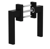 Klamki - Kamka balkonowa Obustronna DUBLIN czarna - miniaturka - grafika 1