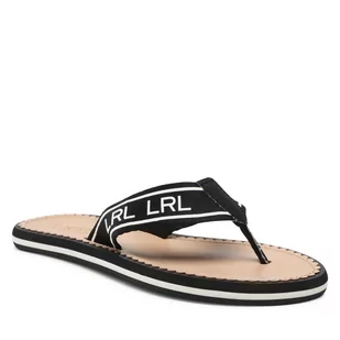 Ralph Lauren Japonki LAUREN Roxxy 802860824001 Black/Vanl - Klapki i japonki damskie - miniaturka - grafika 1