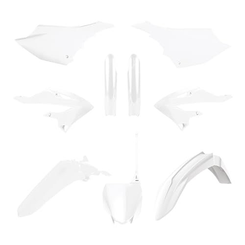 POLISPORT 91128 - Polisport plastikowy zestaw replik MX dla tych, którzy szukają jakości do motocykli Yamaha OEM w kolorze białym