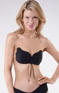 Biustonosze - Czarny biustonosz samonośny push-up bez pleców WOW, Kolor czarny, Rozmiar A, Julimex - Primodo.com - miniaturka - grafika 1