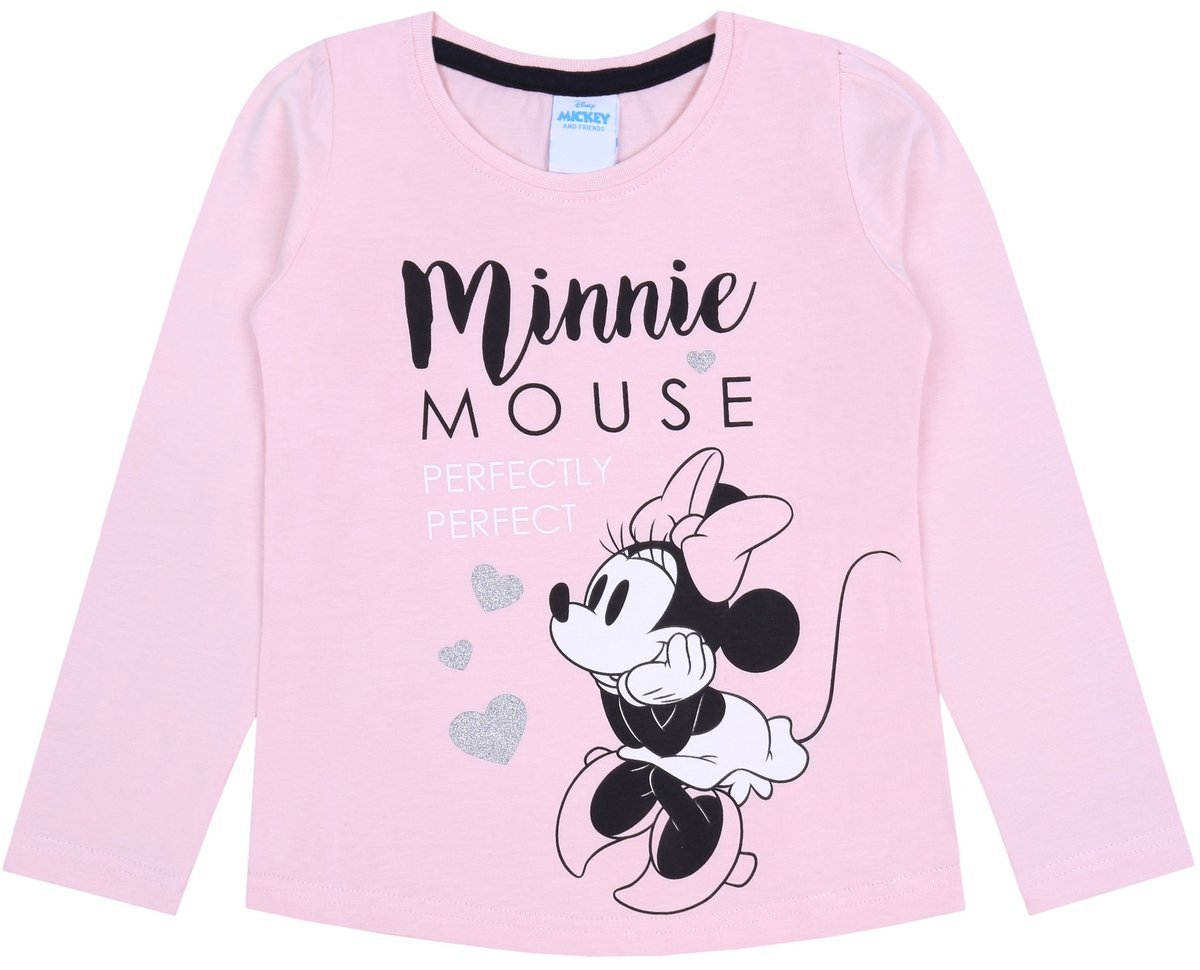 Różowa bluzka z długim rękawem Myszka Minnie DISNEY 128 cm