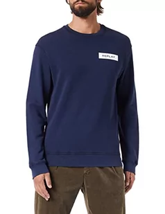 Replay Bluza męska M6276, 085 niebieska, M - Bluzy męskie - miniaturka - grafika 1
