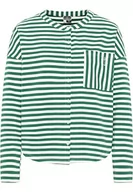 Bluzy damskie - DreiMaster Bluza damska 35426379, Zielony biały, S - miniaturka - grafika 1