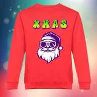 Bluzy męskie - Bluza uniwersalna standardowa z nadrukiem Mikołaj czerwona rozmiar 2XL Święta Boże Narodzenie - miniaturka - grafika 1