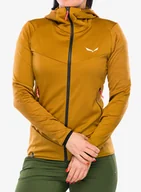 Kurtki narciarskie - Polar damski z kapturem Salewa Sella Crevasse HD Jacket - golden brown - miniaturka - grafika 1