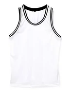 Koszulki męskie - Build Your Brand Męski tank top z siateczki, White/black, 4XL - miniaturka - grafika 1